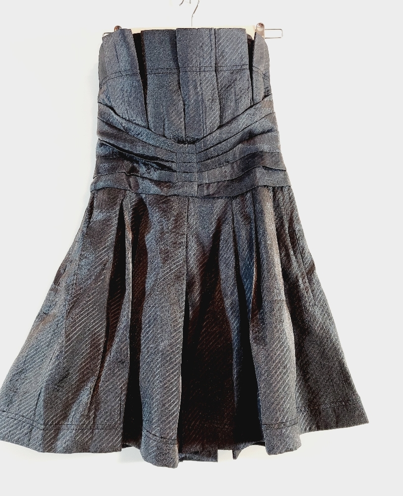 New BCBG generation slate Gray sleeveless party prom mini dress 90s Y2k